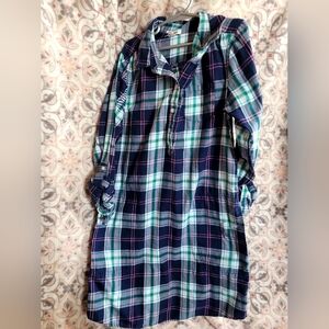 Old Navy Plaid Kids Dress - Blue and Green